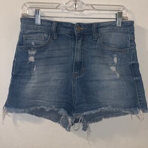 Like New Francesca's Collections blue distressed shorts- Size: 30